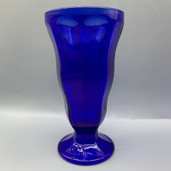 Vintage Anchor Hocking set of 4 Cobalt Blue Parfait/Milkshake Glasses - Picture 5 of 8